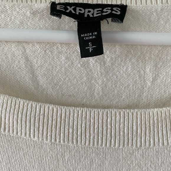 Express off white sweater 3/4 length sleeve size S - Picture 4 of 5